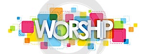 WORSHIP letters banner