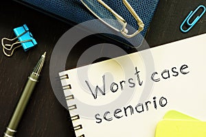 Worst case scenario is shown on the conceptual business photo