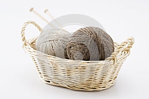 Worsted wool yarn photo