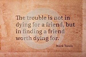 Worth dying Twain