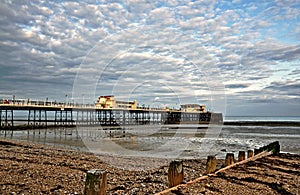 Worthing pier and shingle beach photo