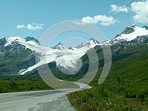 Worthington Glacier, Richardson Highway near Valdez, Alaska.