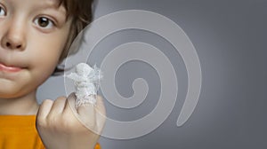 Wound, focus on finger