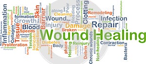 Wound healing background concept photo
