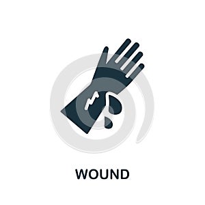 Wound icon. Simple element from healthcare collection. Creative Wound icon for web design, templates, infographics and