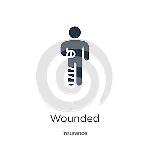 Wounded icon vector. Trendy flat wounded icon from insurance collection isolated on white background. Vector illustration can be