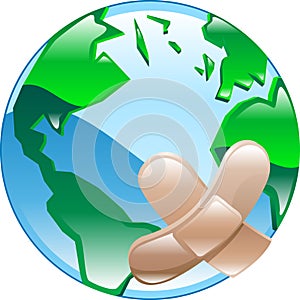 Wounded world concept