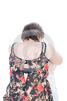 Wounds on a girls's back after beeing beaten
