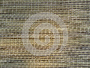 Woven Bamboo Mat Background Straw Weave Texture. Rustic lifestyle.