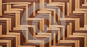Woven Bamboo Texture: Brown and Beige Intertwined Pattern