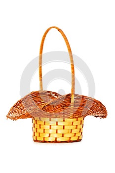 Woven basket isolated