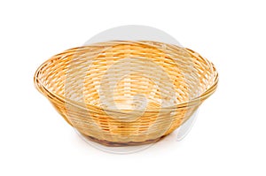 Woven basket isolated on the white