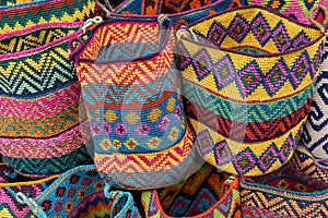Woven baskets in Chichicastenango Guatemala photo