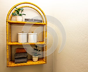 Woven Bathroom Basket Organizer