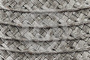 Woven black and grey wicker straw background or texture