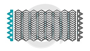 Woven Chevron Pattern Textile Abstract Fabric Design Vector, vector design Generative AI