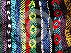 Woven ethnic fabric, close up