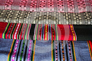 Woven fabrics of yarn from Laos