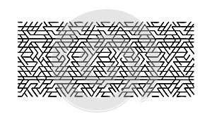 Woven Geometric Interlocking Pattern, Abstract Texture, vector design Generative AI