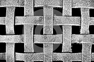 Woven Metal Mesh Grid Pattern