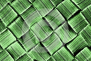 Woven pattern green brush texture