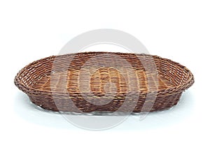 Woven Rattan Tray for Fruit and Food Kitchen Decorations in white isolated background 02