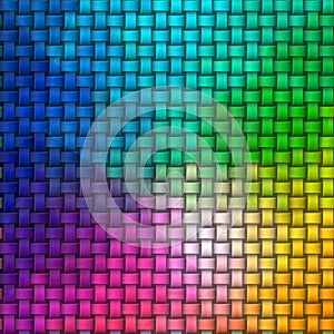 woven rattan weave seamless knit pattern texture background - full color rainbow spectrum