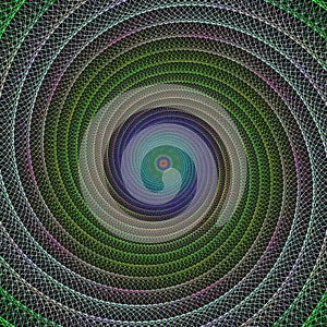 Woven spiral fractal design background