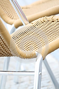 Woven straw chair