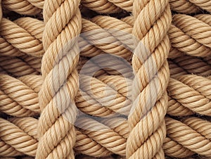 Woven Strength - Close-up of Twisted Ropes