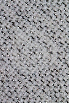 Woven white and dark silver fabric background