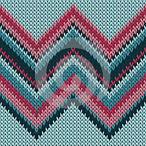 Woven zig zal lines christmas knit geometric