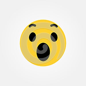 Wow awesome emoticon vector illustration