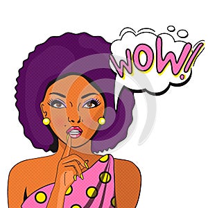 WOW bubble pop art of Negress