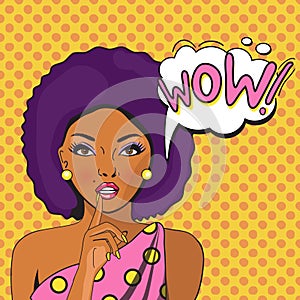 WOW bubble pop art of Negress