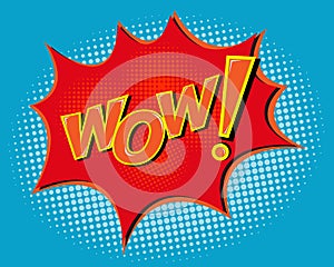 WOW Comic Speach Bubble,Pop art vector Background photo