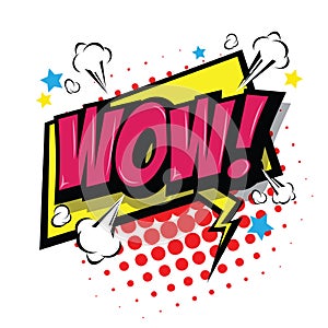 Wow! Comic Speech Bubble. Vector Eps 10.