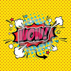 Wow! Comic Speech Bubble. Vector Eps 10