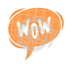 Wow comic speech bubble cartoon