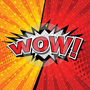 Wow! Comic Speech Bubble, Cartoon.