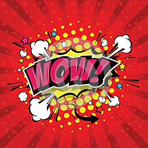 Wow! Comic Speech Bubble. Vector Eps 10