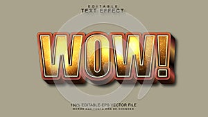 Wow editable text effect template