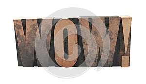 'wow' in old wood type