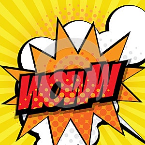 Wow pop art, comic book background