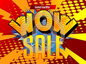 Wow Sale Comic book style advertisement text.