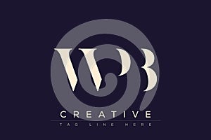 WPB abstract letter logo design
