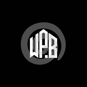 WPB letter logo design on BLACK background. WPB creative initials letter logo concept. WPB letter design