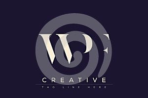 WPF abstract letter logo design