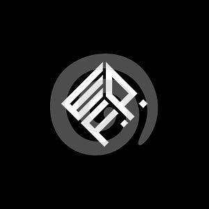 WPF letter logo design on black background. WPF creative initials letter logo concept. WPF letter design