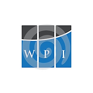 WPI letter logo design on black background. WPI creative initials letter logo concept. WPI letter design